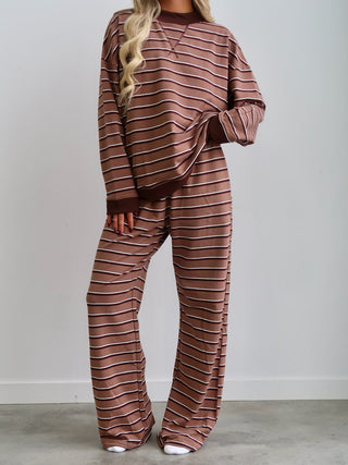 Brown/Espresso Striped Lounge Pants