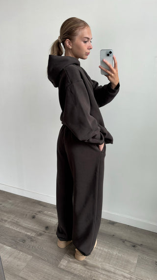 Regular Charcoal Staple Wide Leg Sweatpants