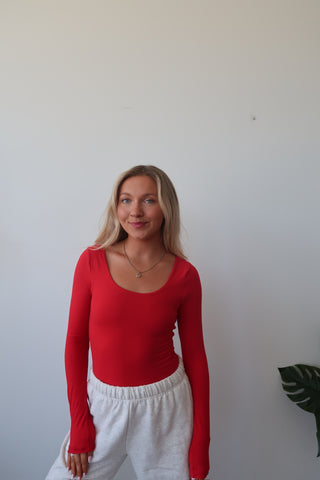 Red Butter Soft Round Neck Long Sleeve Top
