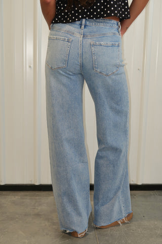 Flying Monkey Light Wash High Rise Wide Leg