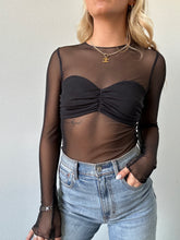 Load image into Gallery viewer, Mesh Ruched Long Sleeve
