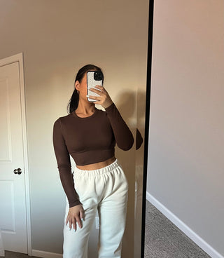 Ribbed Cropped Long Sleeve