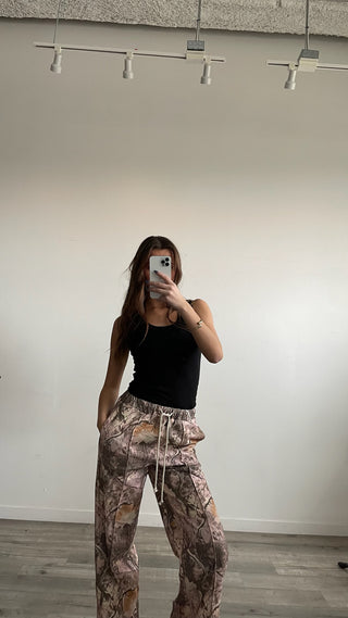 Black U Neck Jersey Tank Top