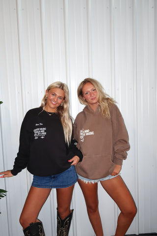 Los Sundays Tequila “The Hell Of A Ride Crewneck” - Black