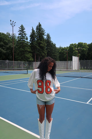Orange & White Oversized Jersey