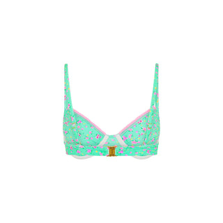 Kulani Kinis Decorative Ditzy Underwire Bikini Top - Mint Macaron