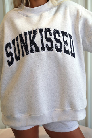 Polka Dot SUNKISSED Mockneck Sweatshirt