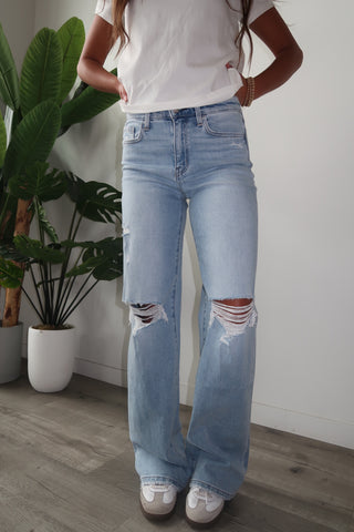 Flying Monkey High Rise Wide Leg Jeans