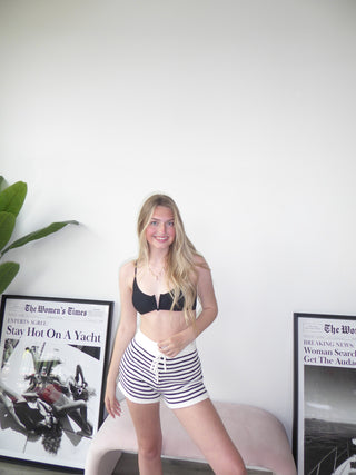 Striped Knit Shorts