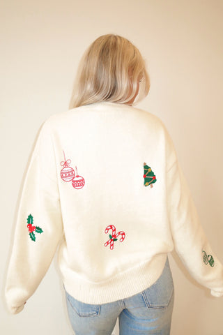 Christmas Patch Cardigan Sweater