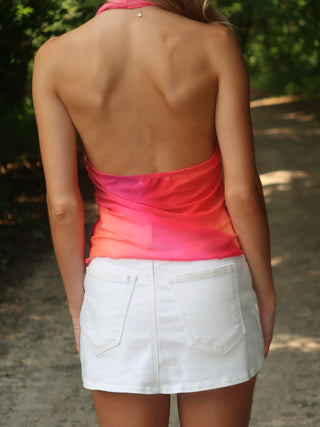 Halter Multi Color Top