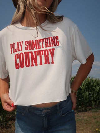 Play Something Country Cropped Tee
