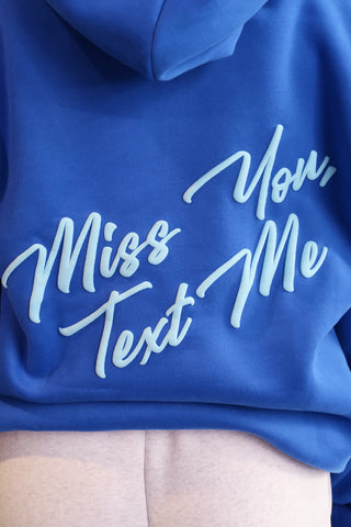 *Drift Exclusive* Happy Camp3r Royal Blue Miss You Text Me Hoodie