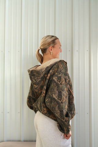 Dark Camo Staple Oversized Zip-Up Hoodie