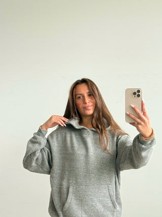 Daydreamer Solid Oversized Hoodie - Heather Grey