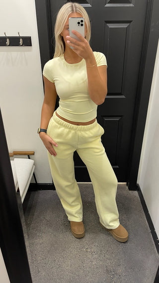 Pale Yellow Staple T-Shirt