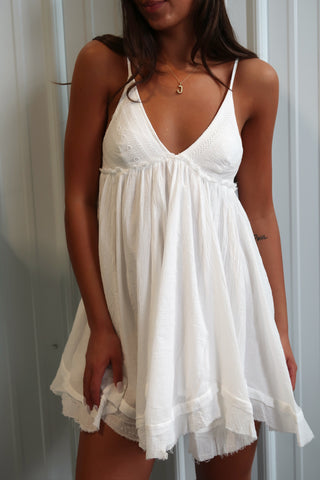 White Flowy Dress