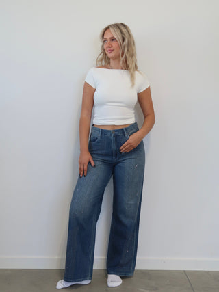 Hidden Alyx Oversized Baggy Jeans - Rhinestone