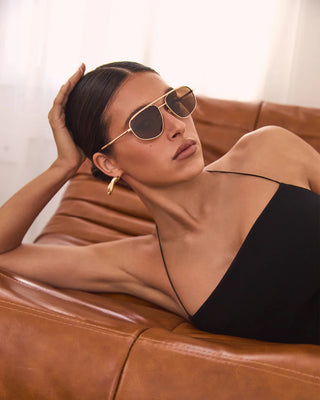 The Halle Banbé Sunglasses Gold-Brown