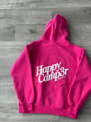 Happy Camp3r Pink Velvet Puff Series Hoodie