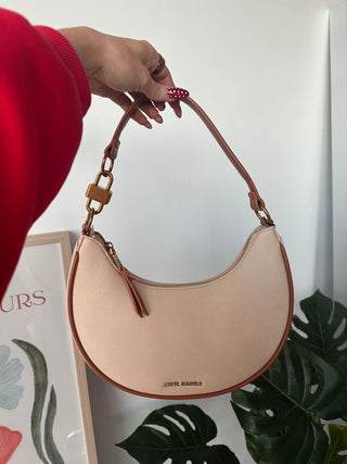 Steve Madden Blohan Natural Crescent Shoulder Bag