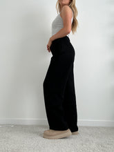 Load image into Gallery viewer, Long Black Staple Wide Leg Sweatpants
