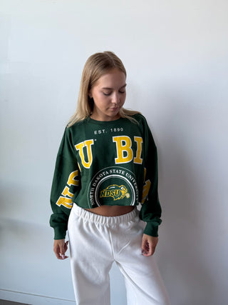 NDSU Split Cropped Long Sleeve