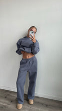 Load image into Gallery viewer, *PRE-ORDER* - French Blue Staple Wide Leg Sweatpants
