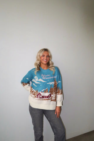 Winter Wonderland Dark Aqua Sweater