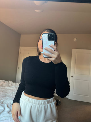 Knit Cropped Ribbed Top