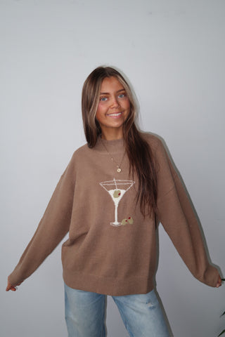 Tan Oversized Martini Sweater