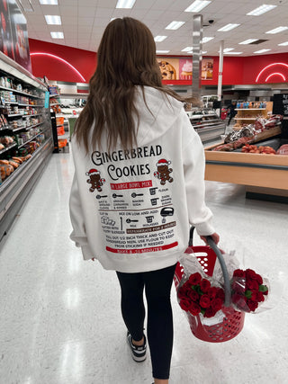 Ivory Gingerbread Recipe Embroider Hoodie