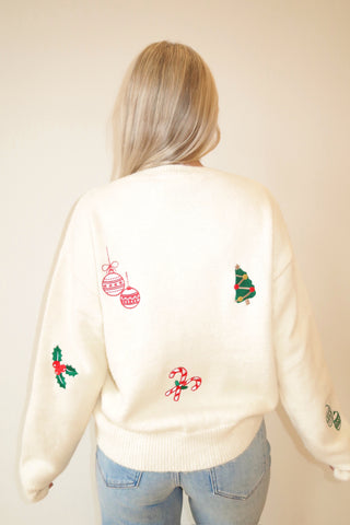 Christmas Patch Cardigan Sweater