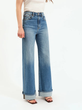 Daze Denim Far Out High Rise Wide Leg - Big Break