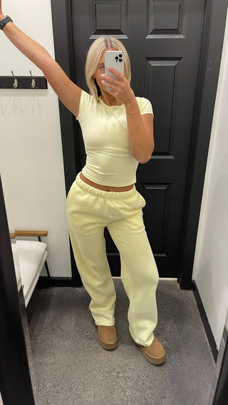 Pale Yellow Staple T-Shirt