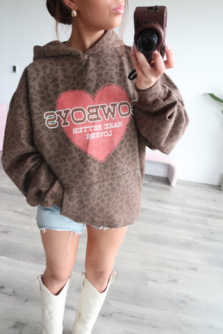 Leopard Heart “Cowboys Make Better Lovers” Hoodie