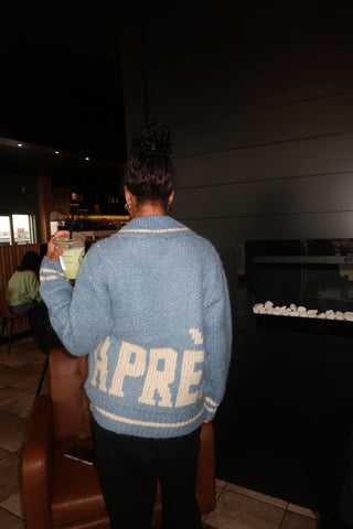 Après Light Blue Zip Up Cardigan