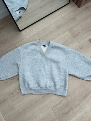 Oversized V-Neck Sweatshirt