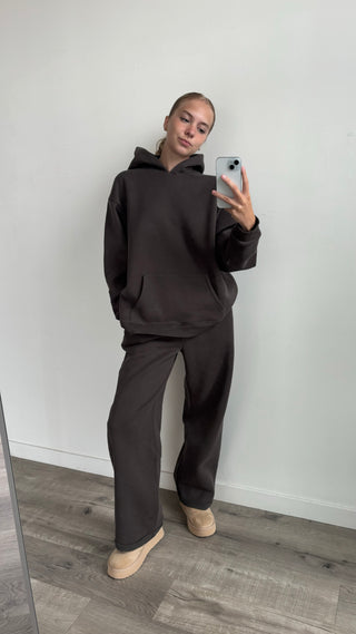 Regular Charcoal Staple Wide Leg Sweatpants