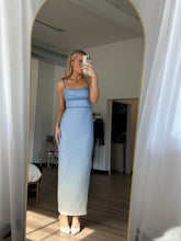 Load image into Gallery viewer, Blue Ombré Beaded Maxi Dress
