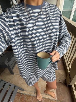 Billie Striped Loungewear Long Sleeve Top