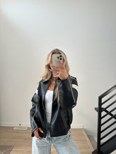 Load image into Gallery viewer, Faux Leather Racer Jacket
