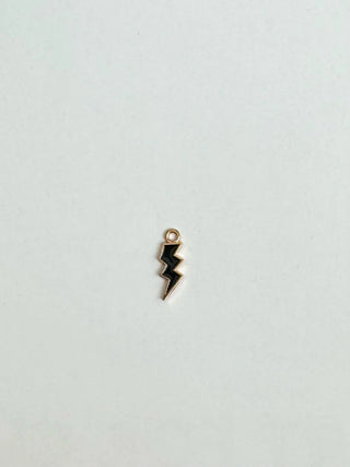 Colored Lightning Bolt Charm (Gold)