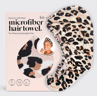 Kitsch Quick Dry Hair Towel - Leopard