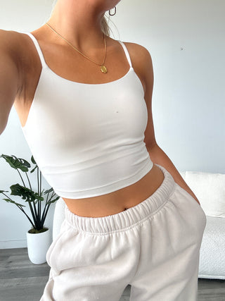 Oat Butter Soft Cropped Tank Top