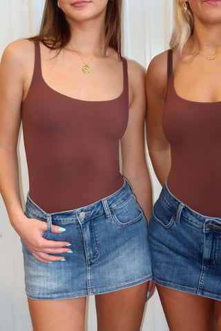 Luxe Lounge Bodysuit  - Chocolate