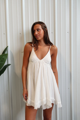 White Flowy Dress