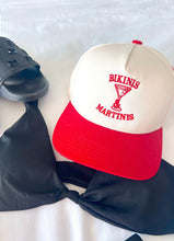 Load image into Gallery viewer, “Bikinis Martinis” Red Trucker Hat
