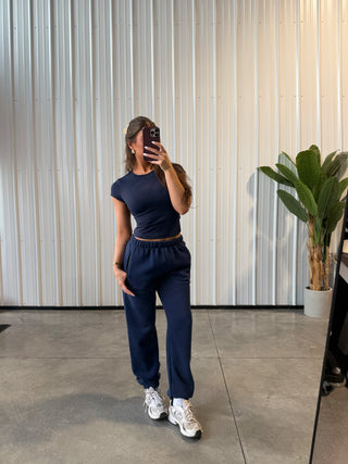 Midnight Blue Staple Joggers