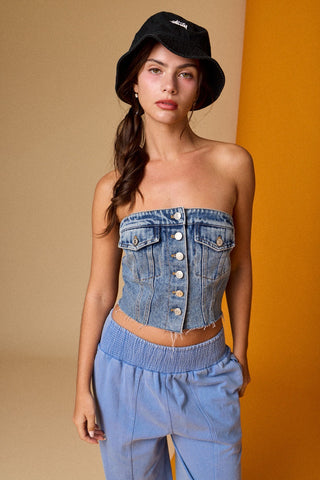 Denim Tube Top